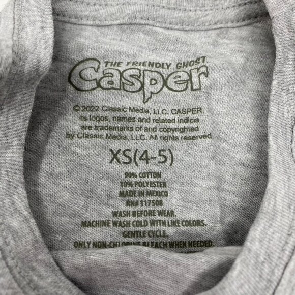 Girls' Casper the Friendly Ghost Halloween Short Sleeve Graphic T-Shirt Heather - Picture 5 of 7